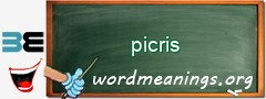 WordMeaning blackboard for picris